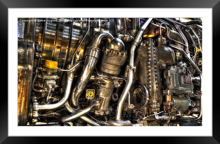 Pipework of a Jet Engine Framed Mounted Print by Steve Hughes