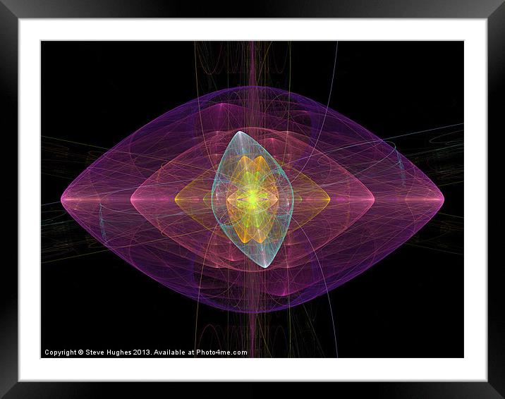 Purple fractal eye Framed Mounted Print by Steve Hughes