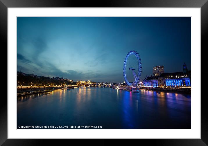 Looking down the Thames Framed Mounted Print by Steve Hughes