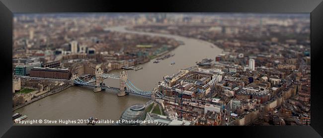 Tower Bridge Tilt Shift Framed Print by Steve Hughes