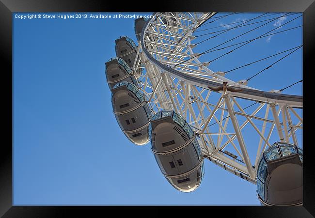 Looking up at the London Eye Framed Print by Steve Hughes