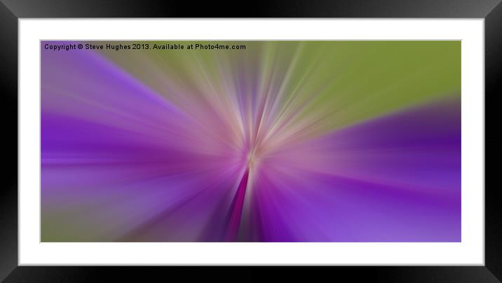 Clematis flower blur Framed Mounted Print by Steve Hughes