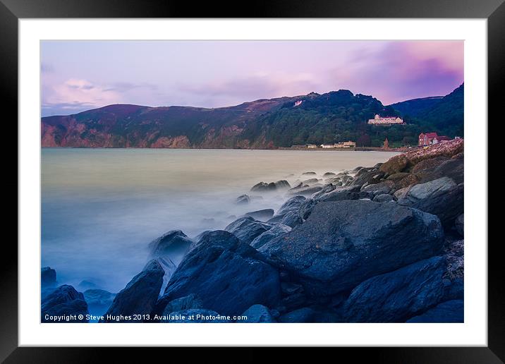 Looking back to Lynmouth Framed Mounted Print by Steve Hughes