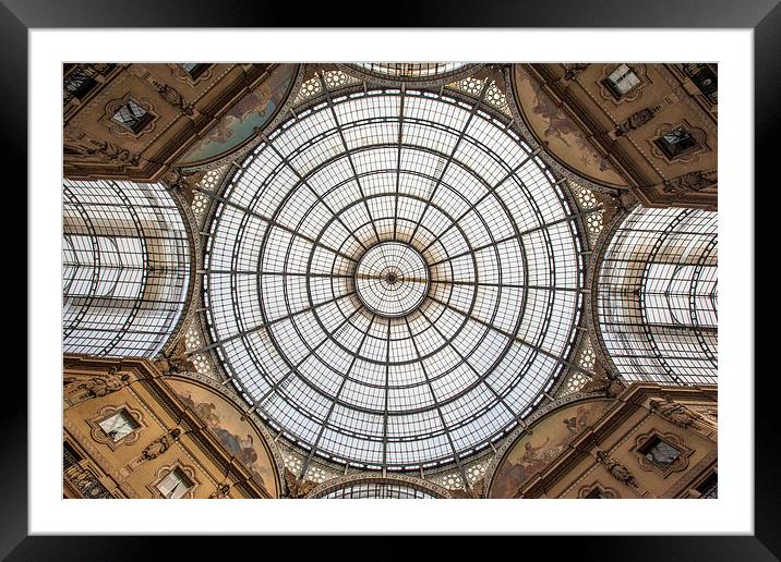 Roof of The Galleria Vittorio Emanuele II Framed Mounted Print by Steve Hughes