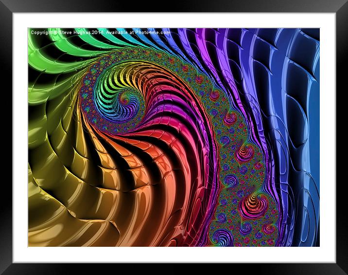 Multi coloured fractal art Framed Mounted Print by Steve Hughes