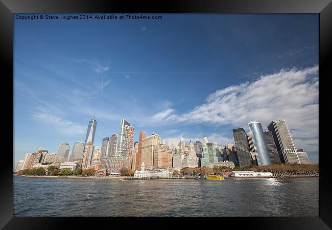  Financial District of Manhattan Framed Print by Steve Hughes