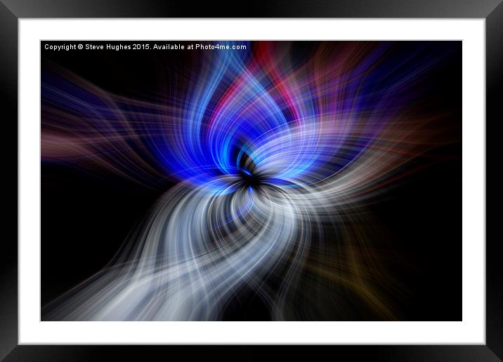 Abstract twirl effect flames  Framed Mounted Print by Steve Hughes