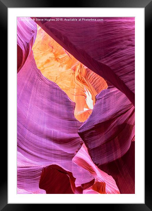  Colourful Antelope Canyon Framed Mounted Print by Steve Hughes