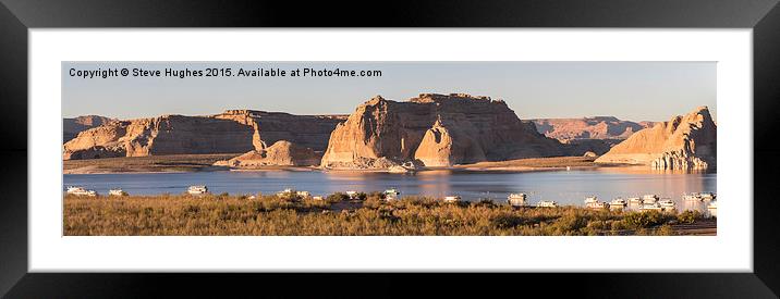  Lake Powell Panoramic Framed Mounted Print by Steve Hughes