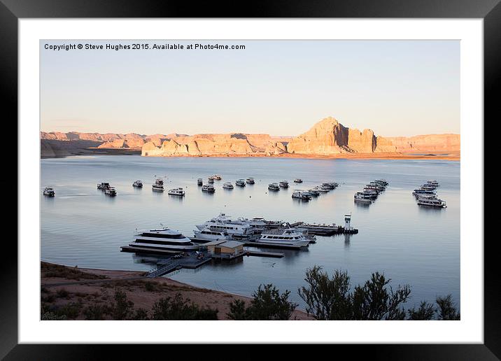  Boats on Lake Powell Framed Mounted Print by Steve Hughes