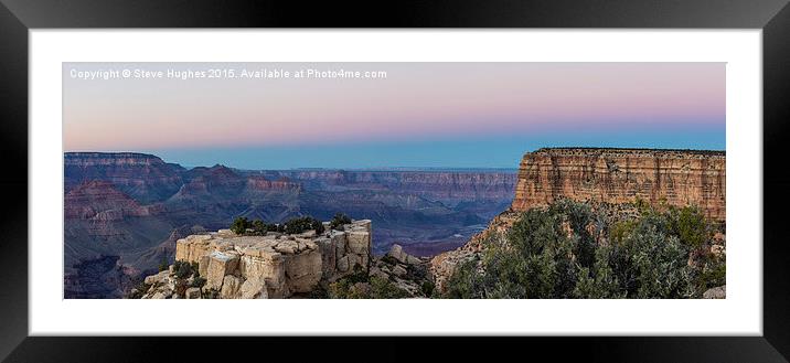  Grand Canyon at sunset Framed Mounted Print by Steve Hughes