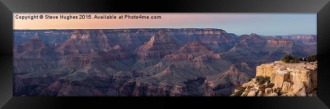  Grand Canyon Panorama  Framed Print by Steve Hughes