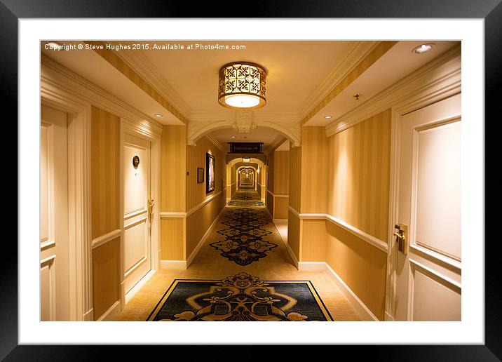  Never ending corridor Framed Mounted Print by Steve Hughes