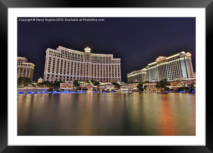  Bellagio Hotel, Las Vegas Framed Mounted Print by Steve Hughes