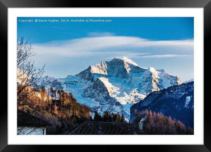 The Swiss Alps Framed Mounted Print by Steve Hughes