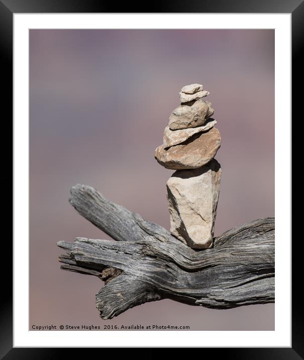 Balanced Rocks of the edge of the Grand Canyon Framed Mounted Print by Steve Hughes