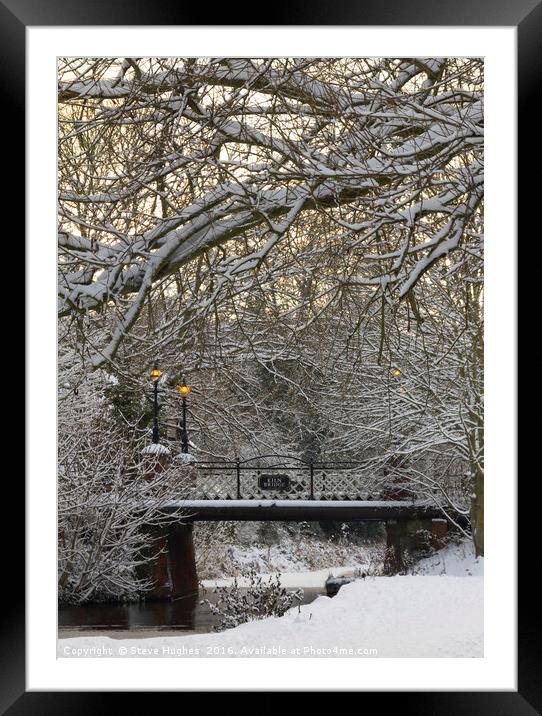 Kiln Bridge In Winter Framed Mounted Print by Steve Hughes