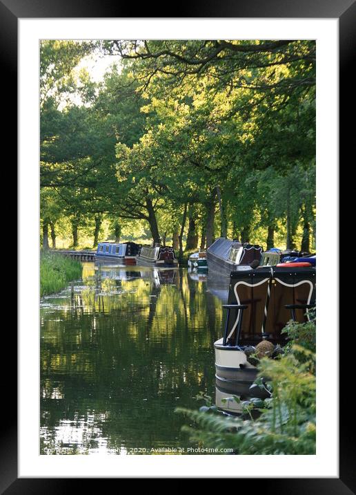 Boats on the Basingstoke canal Framed Mounted Print by Steve Hughes