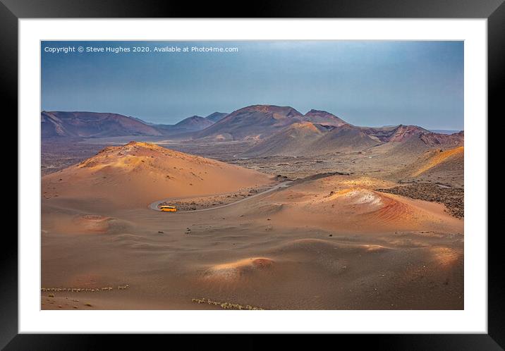 Lanzarote Timanfaya national park Framed Mounted Print by Steve Hughes