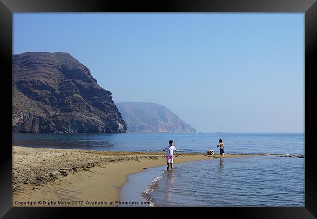 Sunday morning on the beach Framed Print by Digby Merry