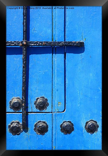 Blue door Framed Print by Digby Merry