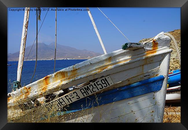 Old Boat in La Isleta Framed Print by Digby Merry