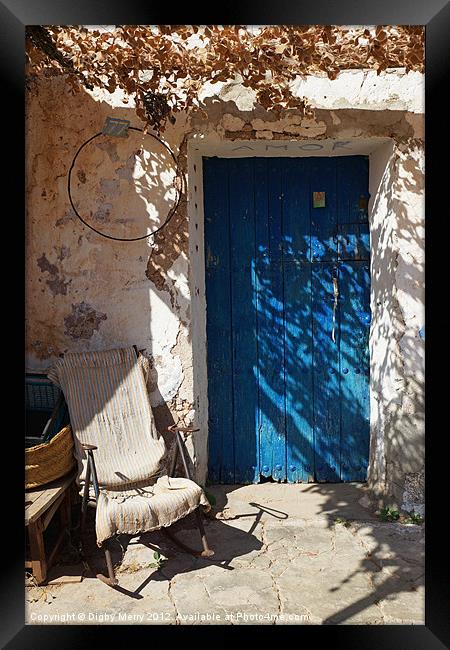 Blue Front door Framed Print by Digby Merry