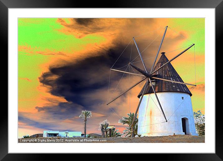 The Windmill Framed Mounted Print by Digby Merry