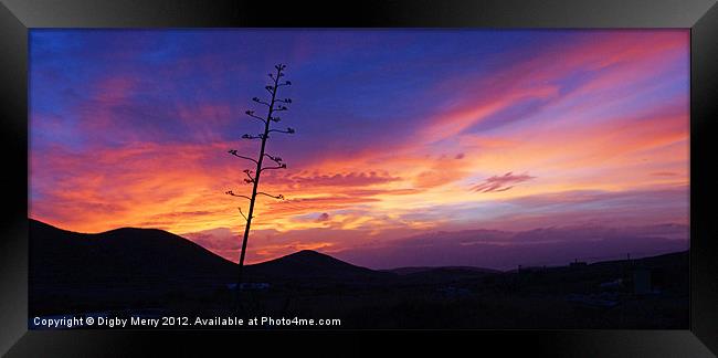 Almerian Sunset  2 Framed Print by Digby Merry
