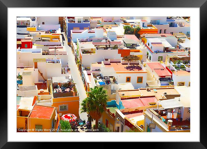 Rooftops of Almeria Framed Mounted Print by Digby Merry