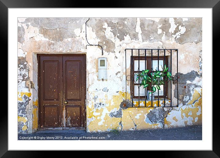 House front in Sorbas Framed Mounted Print by Digby Merry