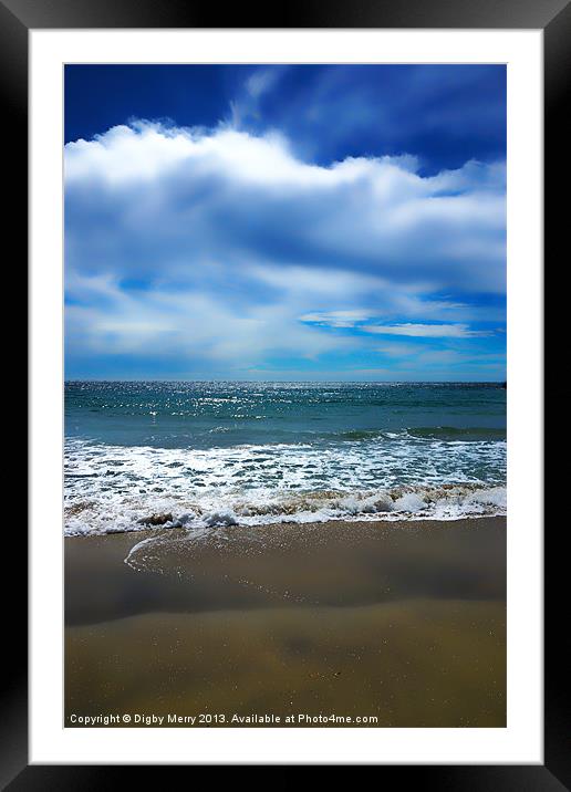 Sand, sea and sky Framed Mounted Print by Digby Merry