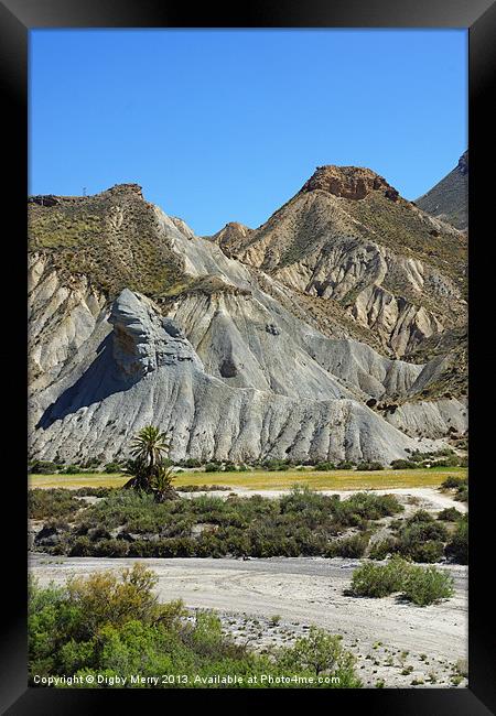 Landscape of Tabernas Framed Print by Digby Merry