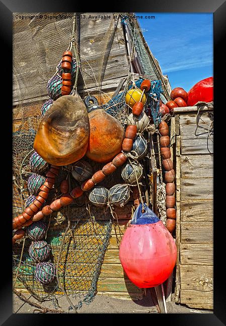 Floats and nets Framed Print by Digby Merry
