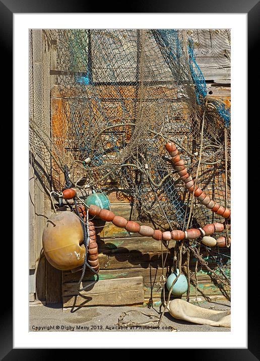 Nets and floats 2 Framed Mounted Print by Digby Merry