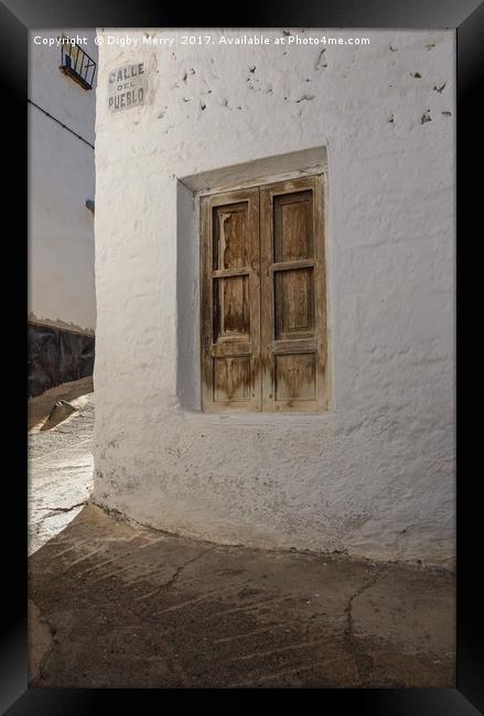 Calle del Pueblo, Ragol Framed Print by Digby Merry