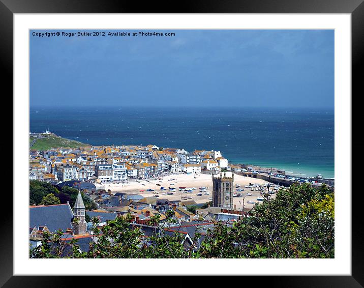 St. Ives Summer Framed Mounted Print by Roger Butler