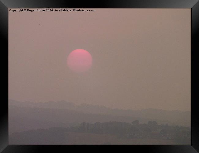 Hazy Yorkshire Sunset  Framed Print by Roger Butler