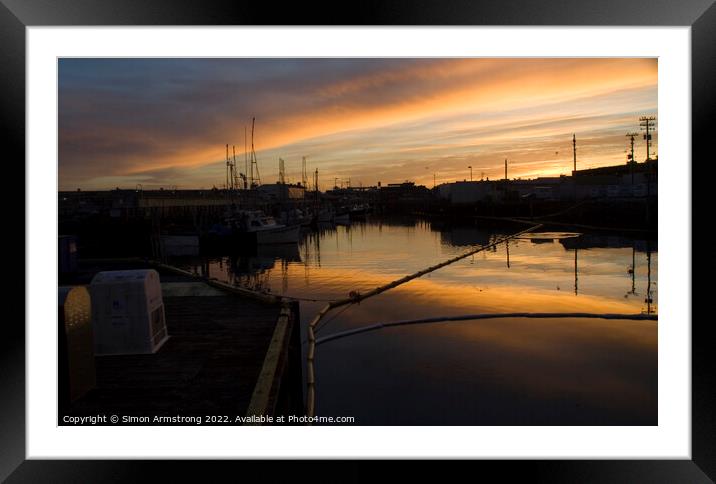 Sunrise at Fisherman's Wharf, SanFrancisco Framed Mounted Print by Simon Armstrong