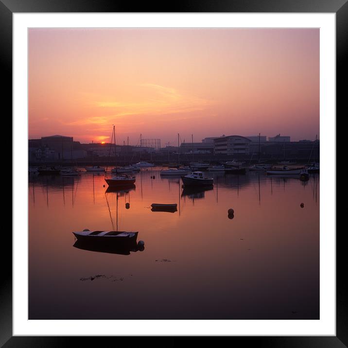 Last light over Plymouth Framed Mounted Print by Simon Armstrong