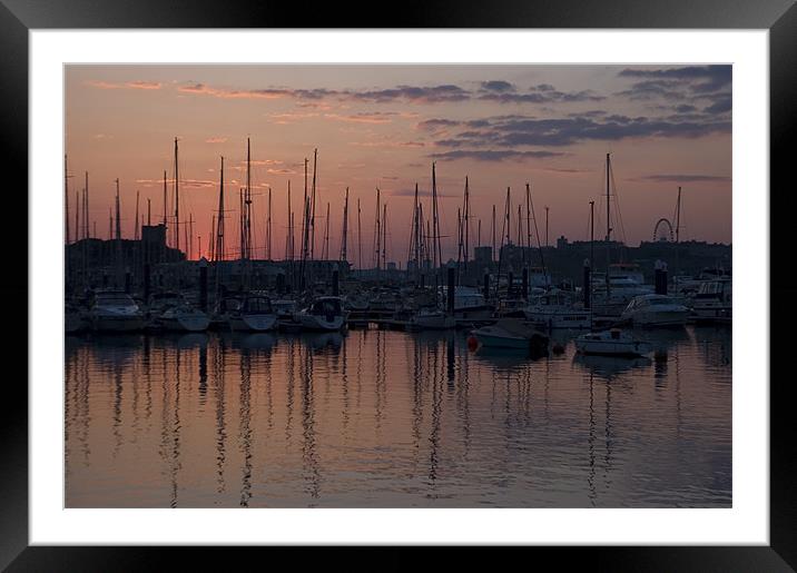 Sunset over Mount Batten Framed Mounted Print by Simon Armstrong