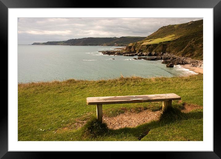 Lannacombe Bay, Devon Framed Mounted Print by Simon Armstrong