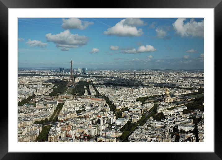 View of the Eiffel Tower, Paris Framed Mounted Print by Simon Armstrong