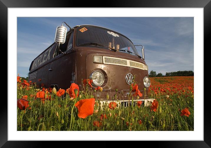 VW Camper, Marlex Framed Mounted Print by Simon Armstrong
