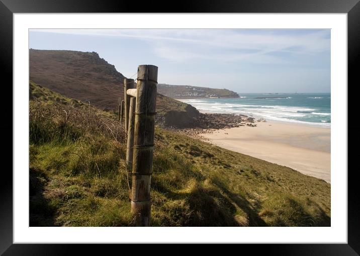 Gwynver beach, Cornwall Framed Mounted Print by Simon Armstrong