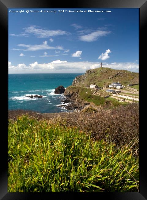 The Heinz monument, Cape Cornwall Framed Print by Simon Armstrong