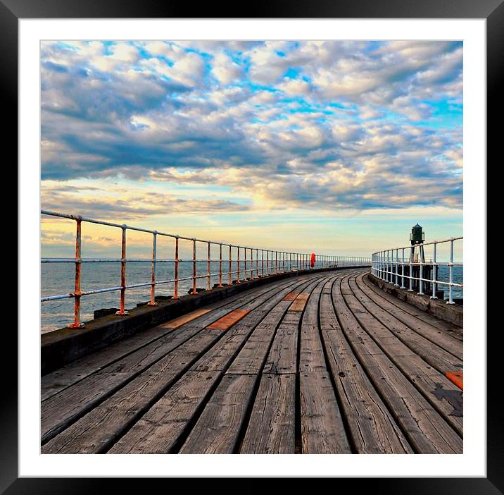  Whitby pier Framed Mounted Print by Alan Mattison