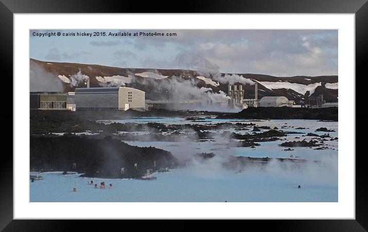  Blue lagoon Iceland Framed Mounted Print by cairis hickey