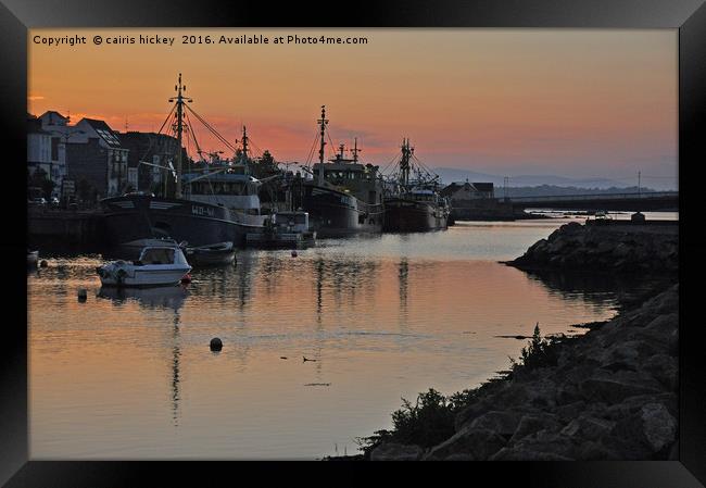 Wexford sunset Framed Print by cairis hickey