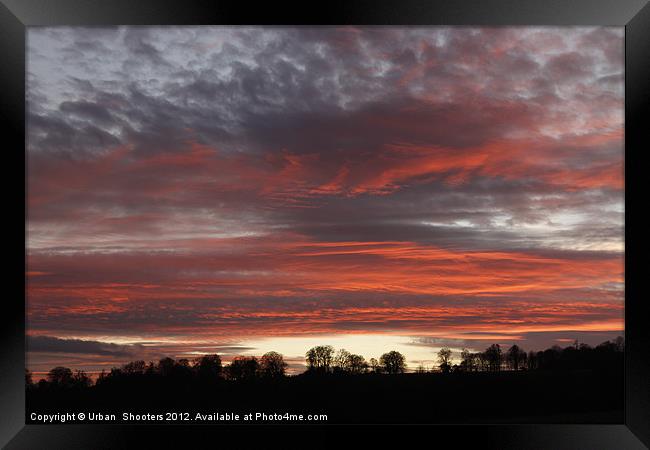 Fire Sky Framed Print by Urban Shooters PistolasUrbanas!